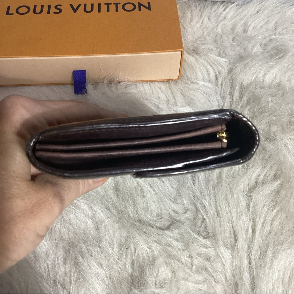 Louis Vuitton Portefeuile Sarah Monogram Vernis Long Wallet Armaranth Color - Picture 5 of 14